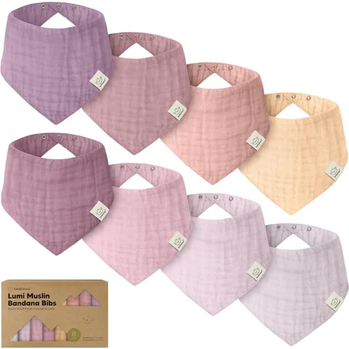 Miniatura 13 de KeaBabies Paquete de 8 baberos de muselina para niños y niñas, baberos de muselina bandana para bebés, niñas y niños, babeo recién nacido, dentición