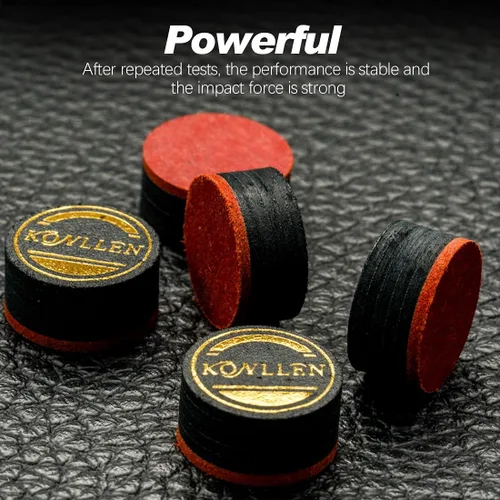 Miniatura 5 de KONLLEN Billar de billar de billar de 0.551 in, 8 capas de piel para taco profesional, accesorios de billar duraderos Carom Tip-H-5pcs-6 Capas
