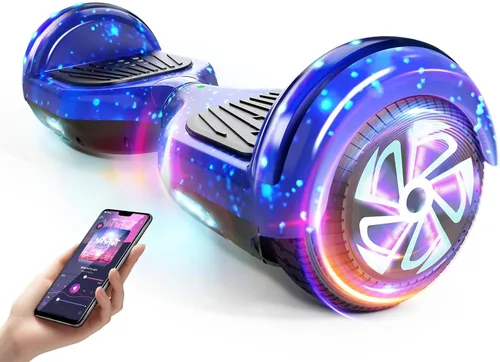 LIEAGLE Scooter, Self Balancing Scooter with Bluetooth Speaker LED Lights Wheels,Dual 300w Motors, 7.5 mph Max Speed & 8.5 Miles Max Range, for A02