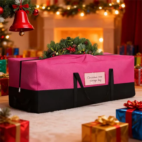 Miniatura 11 de Bolsa de almacenamiento para árbol de Navidad, se adapta a árboles artificiales de hasta 8 pies de alto, bolsa de árbol Oxford 600D resistente