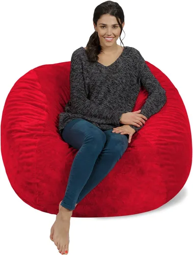 Miniatura 71 de Chill Sack Bean Bag Funda para silla, 3 pies, microgamuza - Oliva