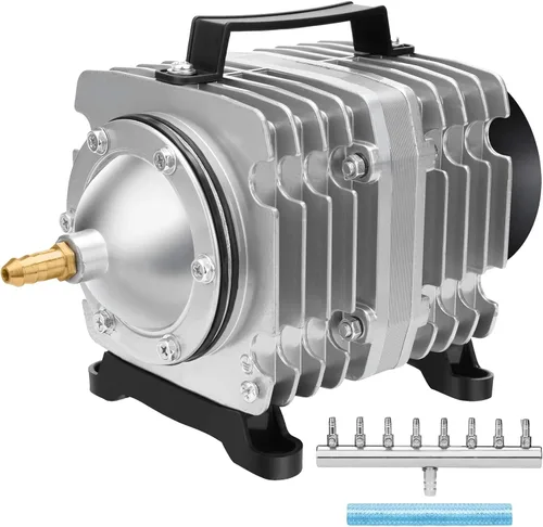 Bomba de Aire para Acuario AquaMiracle con Carcasa de Aluminio, Bomba de Burbujas para Tanque de Peces de 600/1000/1200/1750GPH Aireador de Estanque