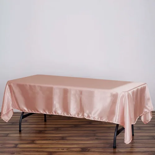 Miniatura 79 de Efavormart - Mantel rectangular de satén, 90 x 132 pulgadas, suave, oblongo, lavable, mantel decorativo de tela sedosa para bodas, fiestas, Plata