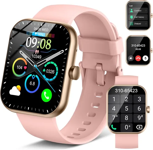 Reloj inteligente para mujer (respuesta/hacer llamada), nuevo reloj inteligente 2025 de 1.96 pulgadas HD con más de 110 modos deportivos, frecuencia