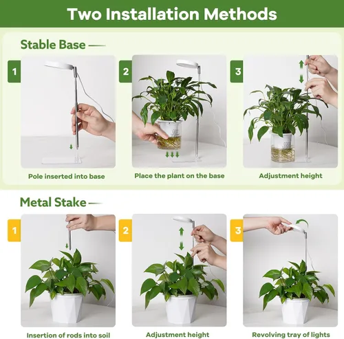 Miniatura 5 de Luces de cultivo para plantas de interior de espectro completo, 48 luces LED para plantas de interior con 2 opciones de montaje, 3 espectros