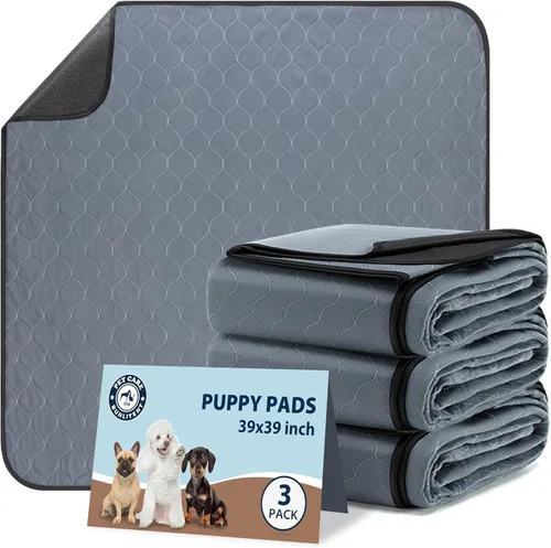 Miniatura 10 de Almohadillas lavables para orina de perros, 48 x 48 pulgadas, reutilizables, con absorción rápida, impermeables y reutilizables para orina de parto