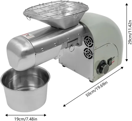 Miniatura 2 de Máquina de prensa de aceite, máquina automática de fabricación de aceite de 1800 W, máquina de extracción de aceite de acero inoxidable