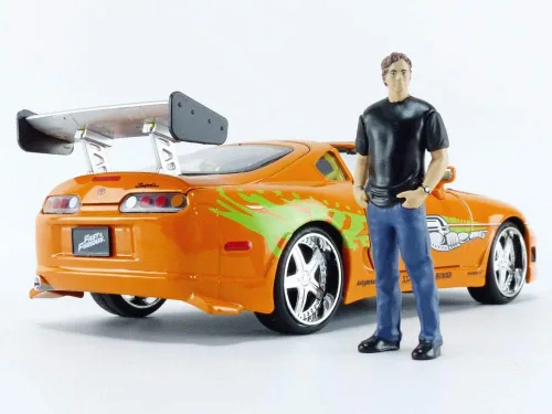 Miniatura 6 de Jada Fast & Furious Toyota Supra 1995 de Brian Modelo de fundición a presión – Escala 1:24 Auto de fundición a presión duradero – Incluye figura