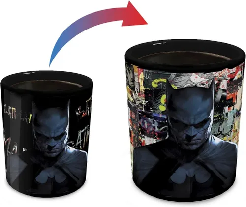 Miniatura 10 de Morphing Mugs DC Comics – Batman – Capa – Una taza sensible al calor de 16 onzas – Imagen completa revelada cuando se añade líquido caliente
