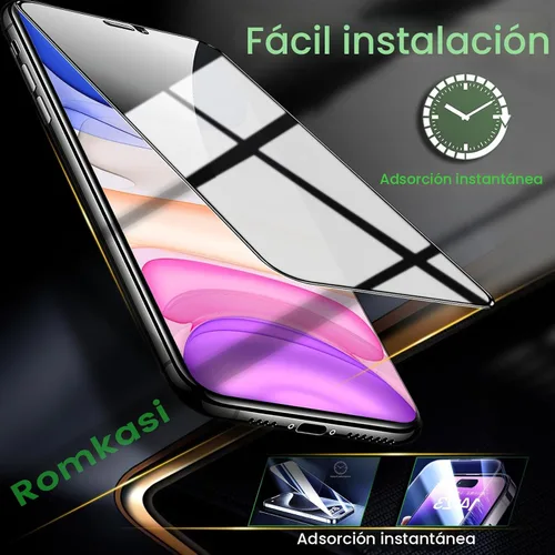 Miniatura 7 de Romkasi Paquete de 3 protectores de pantalla de privacidad para iPhone 11 de 6.1 pulgadas con 3 protectores de lente de cámara, película de vidrio