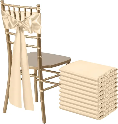 Miniatura 19 de 10 PCS Lazos de Satén Azul Bebé para Sillas Bandas Universales Cintas para Sillas Lazos Traseros para Bodas Fiestas Recepciones Eventos Banquetes