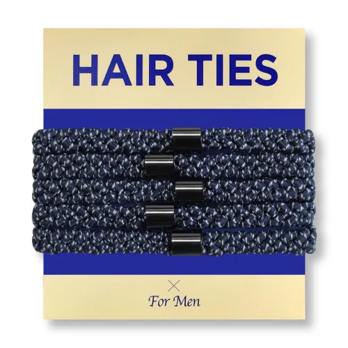 Miniatura 9 de HAVHAF Lazos trenzados para el cabello para hombres, para moños, rizados, gruesos, densos, elásticos para el cabello para chicos, sin daños y Negro
