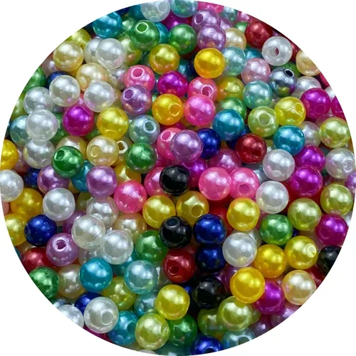 Miniatura 54 de Pinhoollgo 800pcs Pearl Beads 6mm Round Pearl Beads with Hole for DIY Bracelet Necklace Jewelry Making Supplies Handmade Craft(White)