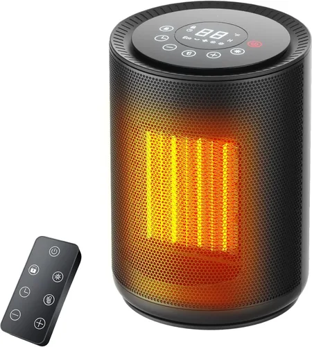 ZAFRO Calentador de Espacio para Uso Interior, Calentadores Eléctricos Portátiles con Pantalla Digital y Control Remoto, Actualizado 2025,