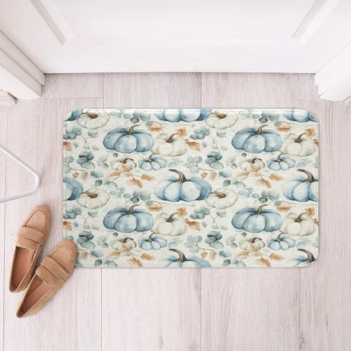 Miniatura 31 de Erosebridal Thanksgiving Turkey Bathroom Rugs - Fall Leaves Pumpkin Bath Mat for Kids Adults, Vintage Autumn Harvest Door Mat 16 x 24 Inch Rustic