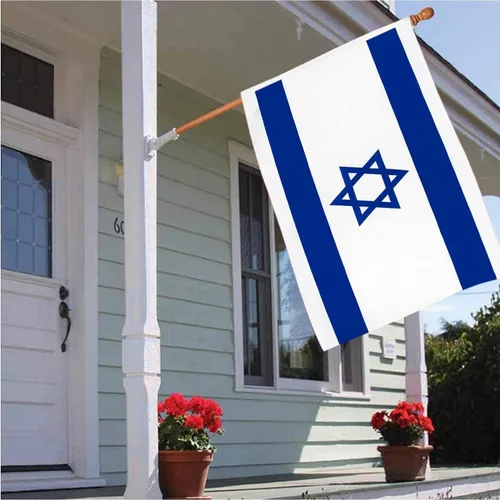 Miniatura 6 de Bandera de Israel de 2 x 3 pies con estampado de bandera israelí con colores vivos y ojales de latón para exhibición en todo tipo de clima, exterior