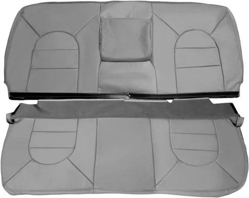 U.S.AutoSeatCover 1999 para Ford F450 F550 Lariat - Fundas de asiento de cuero para asiento trasero y parte superior de color gris