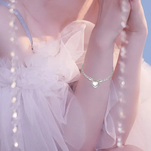 Miniatura 6 de ONEFINITY Pulsera de urnas para cenizas humanas con cierre de corazón dije de urna y cenizas pulsera de plata de ley 925 pulsera de recuerdo