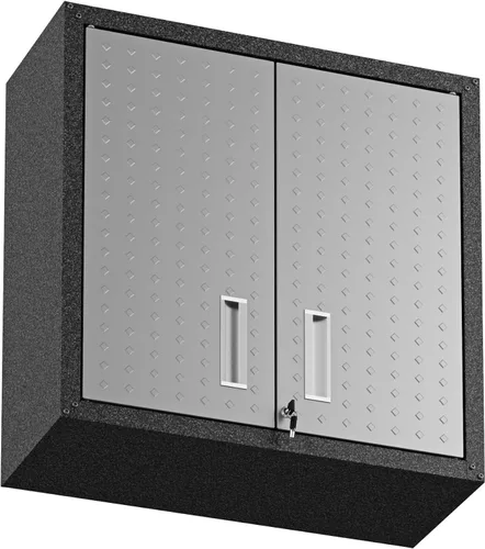 Miniatura 7 de Manhattan Comfort Fortress - Armario de almacenamiento flotante para garaje, negro/gris