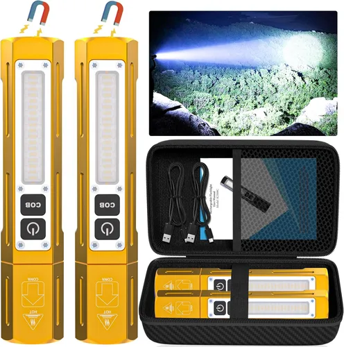 Miniatura 11 de Linternas recargables de alto lúmenes, linterna magnética de bolsillo pequeño superbrillante, 8 modos de luz LED táctica, potente luz de trabajo