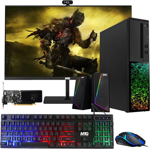Miniatura 12 de TechMagnet PC de escritorio para juegos, Intel i5 6ª generación, Galaxy, 16 GB de RAM, SSD de 1 TB, monitor MTG de 24 pulgadas, teclado RGB, GT