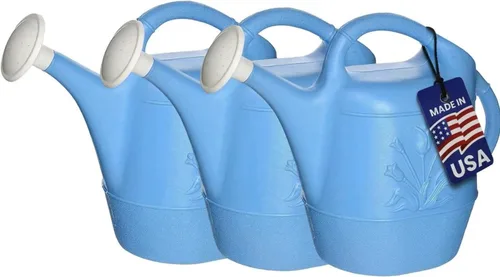 Miniatura 13 de PMU Regadera de 2 galones, regadera de jardín para plantas de interior y exterior, lata de agua de plástico con cabezal de rociador desmontable