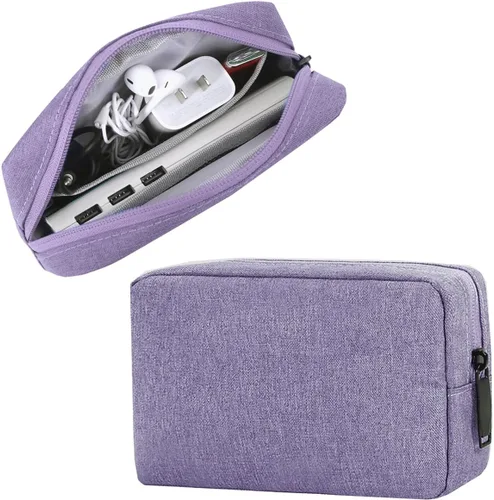 Miniatura 16 de CAAORDKSO Organizador de Electrónicos Estuche de Viaje, Organizador de Cables Bolsa Organizadora de Cables de Viaje Impermeable Portátil Estuche
