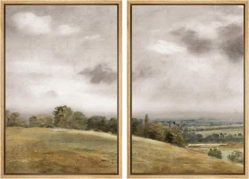Miniatura 47 de MUDECOR Lienzo enmarcado para pared, bosque brumoso, reflejos, paisaje tranquilo, ilustraciones modernas, arte decorativo, bohemio, tranquilo/zen