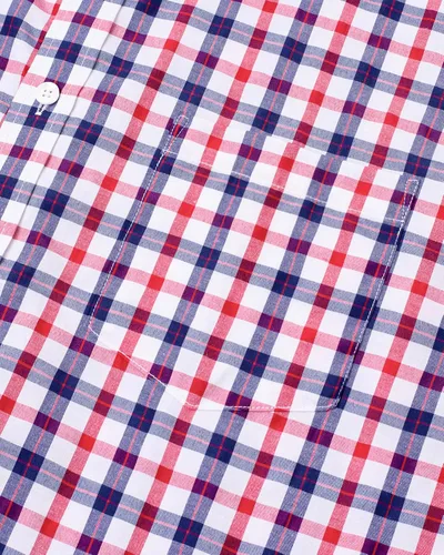 Miniatura 4 de Alimens & Gentle Camisas a cuadros con botones para hombre, camisas de vestir de manga larga de algodón, camisas de guingán de ajuste regular