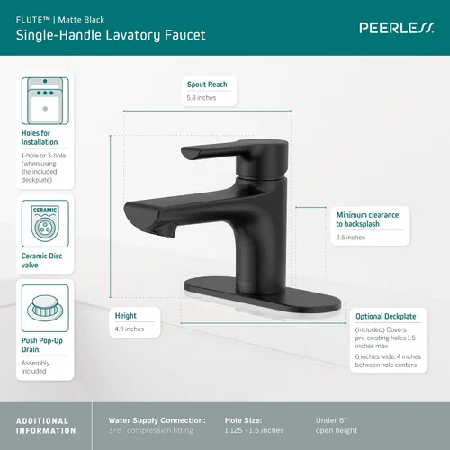 Miniatura 3 de Grifo de lavabo de una sola manija superior