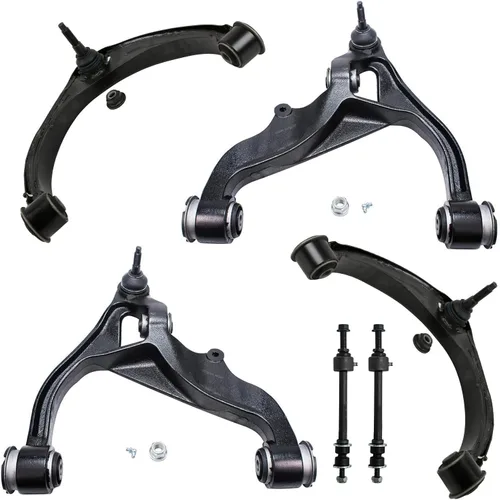 Miniatura 124 de Detroit Axle - Kit de brazos de control de extremo delantero 4WD para Ford 04-08 F-150, 06-08 Lincoln Mark LT, 4 extremos de barra de acoplamiento