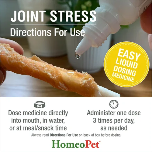 Miniatura 5 de HomeoPet Estrés articular, apoyo articular para perros y gatos, medicamentos líquidos para mascotas para apoyar el movimiento saludable