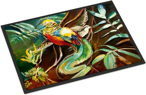 Miniatura 143 de Caroline's Treasures JMK1017JMAT - Tapete de caza de rana garza azul, 24 x 36 pulgadas, tapete para puerta delantera, interior y exterior