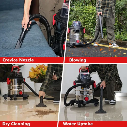 Miniatura 8 de Shop-Vac Aspiradora Inalámbrica Húmeda/Seca de 20V, 5 Galones, 4.7 CV Pico, Succión Fuerte de 10kPa y Soplador, Aspiradora de Taller Portátil