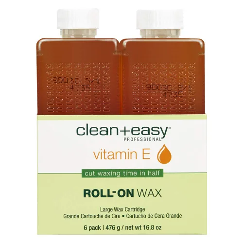 Clean + Easy Vit E - Cera enrollable (6 unidades, vitamina E, peso neto, 16.8 onzas)