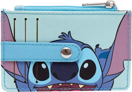 Buckle-Down, Disney, cartera para mujer con 3 ranuras para tarjetas, 1 cremallera para monedas, 1 ranura para identificación con ventana, 4.5 x 3.0