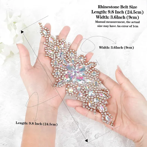 Miniatura 6 de Apliques de cuentas de perlas de diamantes de imitación rojos apliques de novia accesorios de cristal de ajuste de diamantes de imitación