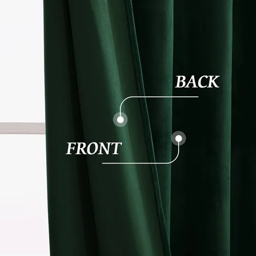 Miniatura 170 de RYB HOME Cortinas opacas de terciopelo para dormitorio, aislamiento térmico, privacidad, luz solar, bloqueo de calor, cortinas lujosas con bolsillo