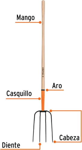 Miniatura 2 de TRUPER BPJ-4 Tenedor de estiércol de 4 dientes 8 1/2" (22cm)
