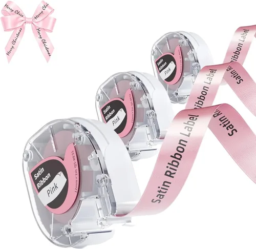 P12 - Cinta de satén rosa para envolver regalos, lazos para el cabello, manualidades, ramo de flores de boda, 0.472 in x 6.6 ft, compatible con