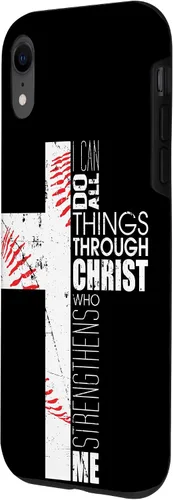 Miniatura 2 de iPhone XR Baseball Phone Cases Teen Boys Coaches Christian Cross Regalos Case