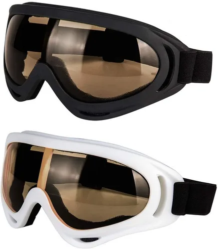 Miniatura 12 de LJDJ Gafas de esquí para motocicleta, gafas de snowboard, juego de 2 – Dirt Bike ATV Motocross anti-UV ajustables para montar fuera de carretera