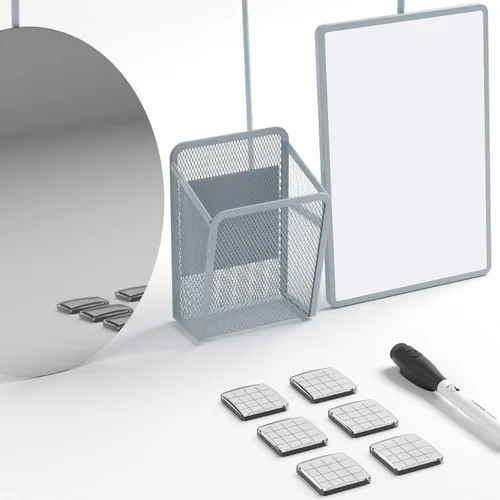 Miniatura 2 de U Brands Locker Organizador y kit de decoración, elementos escenciales para volver al colegio, gris, 11 piezas, incluye estante, pizarra y otros