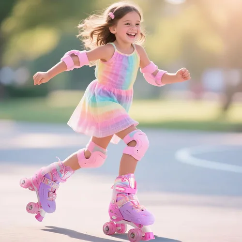 Miniatura 6 de 2PM SPORTS Patines de ruedas para niñas, niños y niños pequeños de 4 a 6, 5 a 8, 6 a 12, 8 a 12 años con ruedas iluminadas, patines ajustables