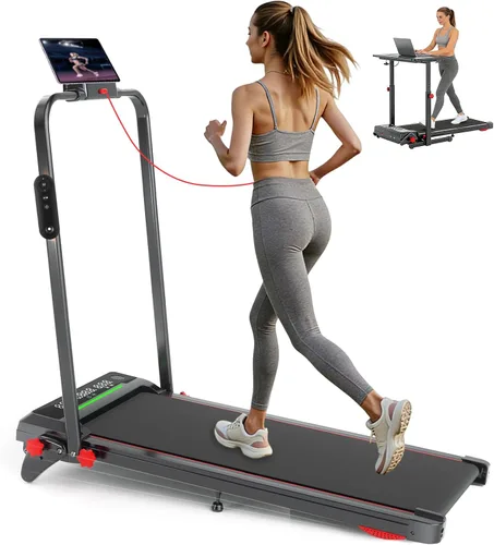 Walking Pad Treadmill with Incline 8% & Decline -1.5% 4 Level, Under Desk Treadmill for Home, 2.5HP Quiet BLDC EvoDrive Portable Walking Pad with