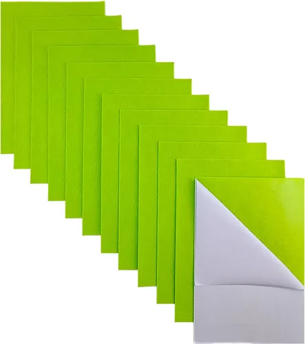 Miniatura 14 de Jtnohx Hojas de fieltro autoadhesivas, 11 piezas de fieltro adhesivo rígido, cuadrado de tela de 8 x 12 pulgadas con respaldo adhesivo para Marrón
