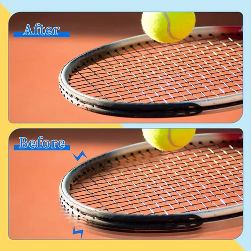 Miniatura 6 de Chalyna 25 piezas de raqueta de tenis amortiguadores de vibraciones de dibujos animados de silicona para raqueta de tenis, raquetball
