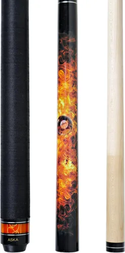 Miniatura 9 de ASKA Jump Break Cue Stick JBC Bola de fuego, construcción de 3 piezas, taco de salto/rotura. Punta de 0.512 in, arce canadiense Hard Rock