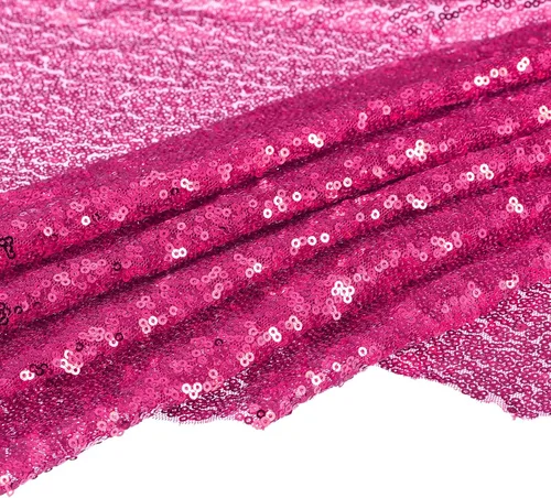 Miniatura 9 de MECCANIXITY Tela de lentejuelas rojo burdeos, 4 yardas de longitud 4.2 pies de ancho, tela de malla de lentejuelas brillantes para decoración