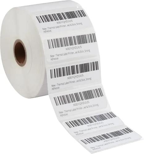 Rollo de impresora térmica de etiquetas de 1 pulgada x 2-5/8 pulgadas, 2000 etiquetas adhesivas permanentes (1 rollo) compatibles con rollo, cebra,